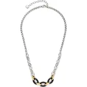 Leonardo Damen-Kette Edelstahl Onyx Leonardo Mehrfarbig