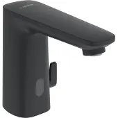 Hansa HANSAELECTRA Waschtischbatterie, 3 V, Bluetooth, Ausladung 117mm, Matt-Schwarz, 9210221933