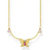Thomas Sabo KE1951-488-7-L40v Damen-Collier Schmetterling Silber vergoldet