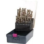 Optimum Spiralbohrer-Satz HSSE Co5 25tlg. 1-13mm DIN338 0,5mm steigend, in ABS-Kunststoffbox