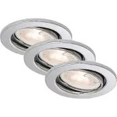 Briloner LED Einbauleuchten dimmbar schwenkbar 3xGU10 5,5W chrom Metall Ø8,6cm