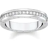 Thomas Sabo Ring mit weissen Steinen silber