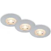 Briloner LED Einbauleuchten, chrom-matt, IP65, 3xLED/5W