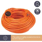 Perel Verlängerungskabel 40 m orange Stift-Erde (oranje)