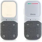 Alecto DBX135 - Modernes Full Eco Audio-Babyphone mit kristallklarer DECT-Klangqualität, langer Standby-Zeit und Nachtlicht - Weiß/Grau
