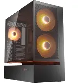Cougar Gehäuse Midi-Tower, CFV235, ARGB, Mesh, Schwarz, Midi Tower, PC, Schwarz, ATX, CEB, micro ATX, Mini-ITX, Glas, Stahl, Gaming
