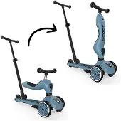 ScootAndRide Highwaykick 1 Push and Go 2in1 Rutscher und Roller mit Griff 1-5 Jahre Stahl,