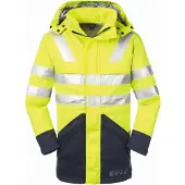 Runnex 4PROTECT Multinorm-Warn-Wetterschutz-Jacke EDMONTON leuchtgelb/navy XXL