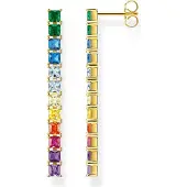 Thomas Sabo H2249-996-7 Damen-Ohrringe Ohrhänger Bunte Steine Goldfarben