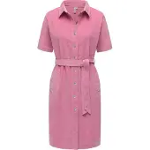 Ragwear Cordkleid "Rozyna Cordy YOUMODO" Eingrifftaschen Kurzärmliges Kordkleid mit Hemdkragen