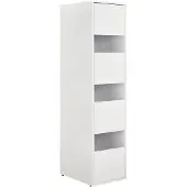 Xora Wäscheschrank, Weiß, Holzwerkstoff, 3 Fächer, 50x210x67.5 cm, Waschküche, Wäscheschrank