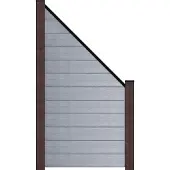 GROEN & JANSSEN Zaun Abschlusselement GroJa Solid Stecksystem ohne Pfosten 90 x 180 cm schwarz co-extrudiert