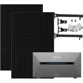 Anker Solix 900W Balkonkraftwerke mit Solarbank 2 Pro mit Halterung für Flachdach