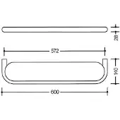 Hewi Ablage Serie 477 mit eingespannter Glasplatte, matt weiß anthrazitgrau