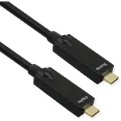 Roline USB 3.2 Gen 2 Kabel, AOC, C-C, ST/ST, 10Gbit/s, 4K60Hz, PD (Power Delivery) 60W, schwarz, 15 m