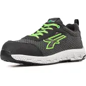U Power Mitch ESD, Unisex, Erwachsener, Sicherheits-Sneakers, Schwarz, Grün, Weiß, Schnürverschluss, Ethylen-Vinylacetat (EVA), Gummi