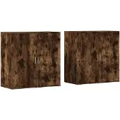 vidaXL Sideboards 2 Stk. Räuchereiche 79x38x80 cm Holzwerkstoff