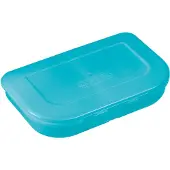 Herlitz 50033225, Brotdose, Kinder, Türkis, Einfarbig, Rund, Junge/Mädchen