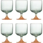 Bloomingville Signe Glas, orange/grün, 6er-Set 13 cm, Glas - , Signe, Grün, für Küche, Glas, Modern