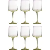 Bloomingville Luciana Weinglas lila/grün 6er-Set 21cm Glas - , Luciana, Grün, für Küche, Glas, Modern