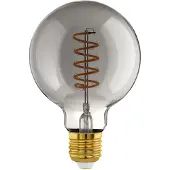Eglo connect.z E27 G95 Spiral Smarte Lampe – Rauchglas mit Warmweißem Licht