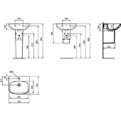 Ideal standard Waschtisch i.life A 50 x 44 cm weiß glänzend T451301