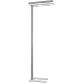 Arcchio Logan Stehleuchte Silber dimmbar Sensor - , Logan Pro, dimmbar, Metallisch, für Arbeitszimmer / Büro, Aluminium, Modern
