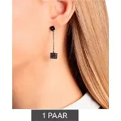 Calvin Klein Damen Ohrstecker mit Swarovski-Kristallen Edelstahl-Ohrringe Ohr-Schmuck KJ9CVE140100 Grau/Rosa