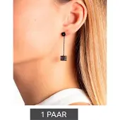 Calvin Klein Damen Ohrstecker mit Swarovski-Kristallen Edelstahl-Ohrringe Ohr-Schmuck KJ9CVE140200 Grau/Hellrosa