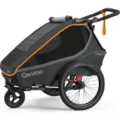 Qeridoo Fahrradanhänger Kidgoo FIDLOCK Edition Kidgoo 2 - Zweisitzer
