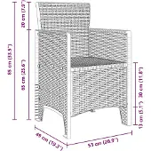 vidaXL Garten Essgruppe 5 stk. Braun Polypropylen