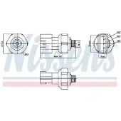 Nissens Druckschalter Klimaanlage 301090 für TOYOTA Yaris Schrägheck (P9) Aluminium