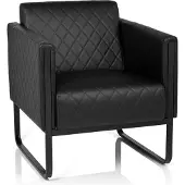 Hjh OFFICE ARUBA BLACK | 1-Sitzer - Lounge Sofa Schwarz