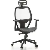 Hjh OFFICE AIR-PORT | Rücken Netz | Sitz Netz - Profi Bürostuhl Silbergrau
