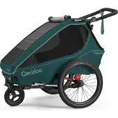 Qeridoo Kidgoo 2- Kinderfahrradanhänger für 2 Kinder, Farbe: Pacific Blue