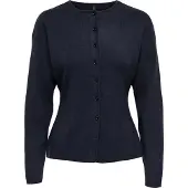 ONLY Strickjacke "ONLLUCY LS O-NECK CARDIGAN EX KNT" Materialmix, regular fit, Rundhals