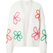 ONLY Strickjacke "ONLMARNIA LIFE LS FLOW OPEN CARD CS KNT" mit 3D-Stickerei
