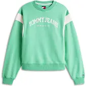 Tommy Hilfiger Boxy Varsity Crew Tropical Tide Größe: M | Pullover Outlet | Damen