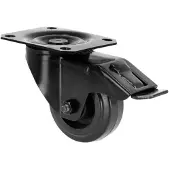 Adam hall 372091 BLK - Lenkrolle 80 mm mit Feststeller, schwarz