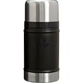 Stanley The Legendary Food Jar 2.0 24oz, Black 10-11350-0031 Essensbehälter mit Schraubdeckel und Becher, 700 ml