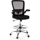 Hjh OFFICE VENDO WORK - Arbeitsstuhl Arbeitshocker Schwarz