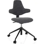 Hjh OFFICE Profi Bürostuhl PALIANO Ergonomischer Schreibtischstuhl ohne Armlehnen Stoff Grau Drehstuhl für Büro, Zuhause