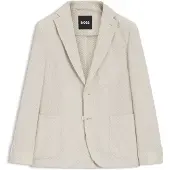 BOSS Gemustertes Slim-Fit Sakko aus Baumwoll-Mix Grösse 102