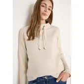 Cecil Sweatshirt, mit Strickärmeln und College Details