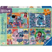Ravensburger Kinderpuzzle 4x100 Teile - Disney Stitch - Aloha!