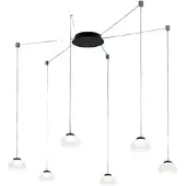 FABAS LUCE - Arabella LED-Hängeleuchter aus Metall und weißem geblasenem Glas 3547-46-102