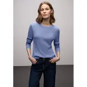 Street One Strickpullover mit Rippstruktur und Viskose