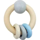 Hess Holzspielzeug Rundrassel in Natur/Blau | Gr.: onesize