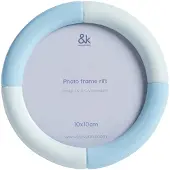 &k amsterdam &klevering - Rift Bilderrahmen, Ø 12,5 cm, blau