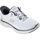 SKECHERS Slip-ins - Flex Appeal 5.0 - Easy Breezy Damen Sneaker zum Reinschlüpfen Weiß (White/Multi), 150218-WMLT